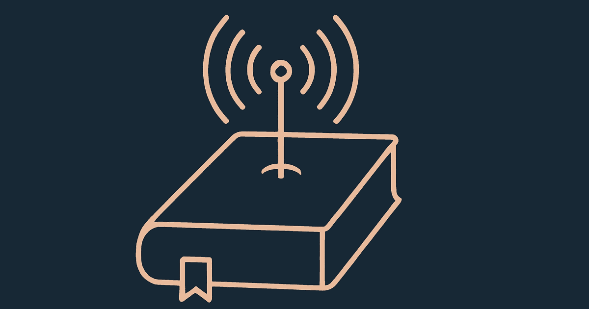 een boek met een antenne om een auteursplatform weer te geven